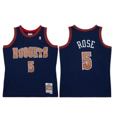 Men Denver Nuggets 5 Jalen Rose Navy 1994 95 Mitchell 26 Ness Swingman Stitched Jersey Men Denver Nuggets 5 Jalen Rose Navy 1994 95 Mitchell 26 Ness Swingman Stitched Jersey