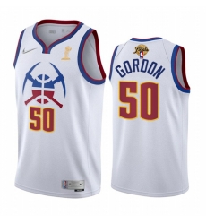 Men Denver Nuggets 50 Aaron Gordon White 2023 Finals Earned Edition Stitched Basketball Jersey Men Denver Nuggets 50 Aaron Gordon White 2023 Finals Earned Edition Stitched Basketball Jersey