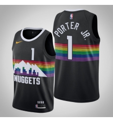Men Denver Nuggets Michael Porter Jr. #1 Black City Edition Swingman Jerseys Men Denver Nuggets Michael Porter Jr. #1 Black City Edition Swingman Jerseys