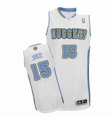 Mens Adidas Denver Nuggets 15 Nikola Jokic Authentic White Home NBA Jersey Mens Adidas Denver Nuggets 15 Nikola Jokic Authentic White Home NBA Jersey