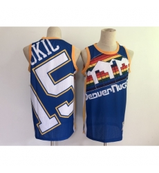Men's Denver Nuggets #15 Nikola Jokic Blue Big Face-2.0 Jersey Men's Denver Nuggets #15 Nikola Jokic Blue Big Face-2.0 Jersey