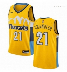 Mens Nike Denver Nuggets 21 Wilson Chandler Authentic Gold Alternate NBA Jersey Statement Edition Mens Nike Denver Nuggets 21 Wilson Chandler Authentic Gold Alternate NBA Jersey Statement Edition