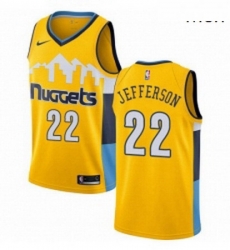 Mens Nike Denver Nuggets 22 Richard Jefferson Authentic Gold Alternate NBA Jersey Statement Edition Mens Nike Denver Nuggets 22 Richard Jefferson Authentic Gold Alternate NBA Jersey Statement Edition