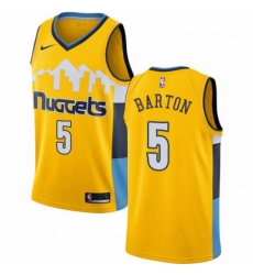 Mens Nike Denver Nuggets 5 Will Barton Swingman Gold Alternate NBA Jersey Statement Edition Mens Nike Denver Nuggets 5 Will Barton Swingman Gold Alternate NBA Jersey Statement Edition