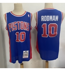 Men Detroit Pistons 10 Dennis Rodman Blue 1988 89 Hardwood Clas Men Detroit Pistons 10 Dennis Rodman Blue 1988 89 Hardwood Clas