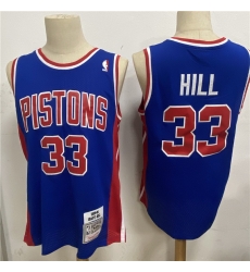 Men Detroit Pistons 33 Grant Hill Blue 1995 96 Hardwood Classics Jersey Men Detroit Pistons 33 Grant Hill Blue 1995 96 Hardwood Classics Jersey
