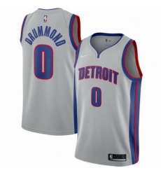 Mens Nike Detroit Pistons 0 Andre Drummond Authentic Silver NBA Jersey Statement Edition Mens Nike Detroit Pistons 0 Andre Drummond Authentic Silver NBA Jersey Statement Edition