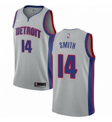 Mens Nike Detroit Pistons 14 Ish Smith Authentic Silver NBA Jersey Statement Edition Mens Nike Detroit Pistons 14 Ish Smith Authentic Silver NBA Jersey Statement Edition