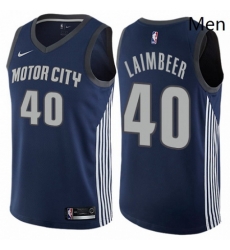 Mens Nike Detroit Pistons 40 Bill Laimbeer Authentic Navy Blue NBA Jersey City Edition Mens Nike Detroit Pistons 40 Bill Laimbeer Authentic Navy Blue NBA Jersey City Edition