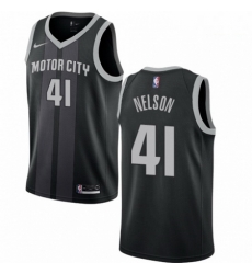 Mens Nike Detroit Pistons 41 Jameer Nelson Swingman Black NBA Jersey City Edition Mens Nike Detroit Pistons 41 Jameer Nelson Swingman Black NBA Jersey City Edition