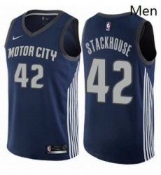 Mens Nike Detroit Pistons 42 Jerry Stackhouse Swingman Navy Blue NBA Jersey City Edition Mens Nike Detroit Pistons 42 Jerry Stackhouse Swingman Navy Blue NBA Jersey City Edition