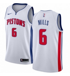 Mens Nike Detroit Pistons 6 Terry Mills Swingman White Home NBA Jersey Association Edition Mens Nike Detroit Pistons 6 Terry Mills Swingman White Home NBA Jersey Association Edition