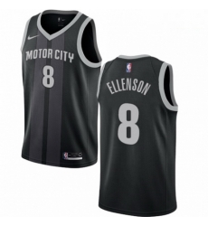 Mens Nike Detroit Pistons 8 Henry Ellenson Swingman Black NBA Jersey City Edition Mens Nike Detroit Pistons 8 Henry Ellenson Swingman Black NBA Jersey City Edition