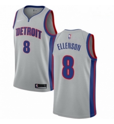 Mens Nike Detroit Pistons 8 Henry Ellenson Swingman Silver NBA Jersey Statement Edition Mens Nike Detroit Pistons 8 Henry Ellenson Swingman Silver NBA Jersey Statement Edition