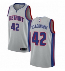 Womens Nike Detroit Pistons 42 Jerry Stackhouse Swingman Silver NBA Jersey Statement Edition Womens Nike Detroit Pistons 42 Jerry Stackhouse Swingman Silver NBA Jersey Statement Edition