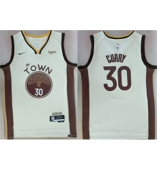 Men Golden State Warriors 30 Stephen Curry White Stitched Basketball Jersey