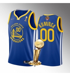 Men's Golden State Warriors #00 Jonathan Kuminga 2022 Royal NBA Finals Champions Stitched Jerseys Men's Golden State Warriors #00 Jonathan Kuminga 2022 Royal NBA Finals Champions Stitched Jerseys