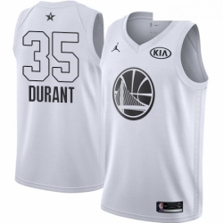 Youth Nike Jordan Golden State Warriors 35 Kevin Durant Swingman White 2018 All Star Game NBA Jersey