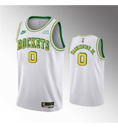 Men Houston Rockets 0 TyTy Washington Jr White Swingman Classic Edition Stitched Basketball Jersey Men Houston Rockets 0 TyTy Washington Jr White Swingman Classic Edition Stitched Basketball Jersey