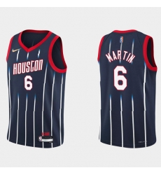 Men Houston Rockets 6 Kenyon Martin Jr 2021 22 City Edition 75th Anniversary Navy Stitched Basketball Jersey Men Houston Rockets 6 Kenyon Martin Jr 2021 22 City Edition 75th Anniversary Navy Stitched Basketball Jersey