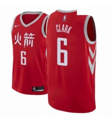 Men NBA 2018 19 Houston Rockets 6 Gary Clark City Edition Red Jersey Men NBA 2018 19 Houston Rockets 6 Gary Clark City Edition Red Jersey