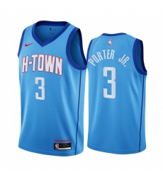 Men Nike Houston Rockets 3 Kevin Porter Jr Blue NBA Swingman 2020 21 City Edition Jersey Men Nike Houston Rockets 3 Kevin Porter Jr Blue NBA Swingman 2020 21 City Edition Jersey