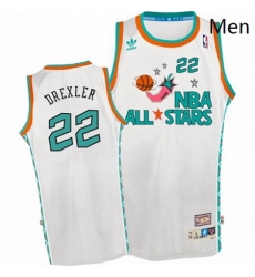 Mens Mitchell and Ness Houston Rockets 22 Clyde Drexler Authentic White 1996 All Star Throwback NBA Jersey Mens Mitchell and Ness Houston Rockets 22 Clyde Drexler Authentic White 1996 All Star Throwback NBA Jersey