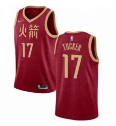 Mens Nike Houston Rockets 17 PJ Tucker Swingman Red NBA Jersey 2018 19 City Edition Mens Nike Houston Rockets 17 PJ Tucker Swingman Red NBA Jersey 2018 19 City Edition