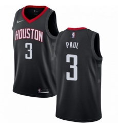Mens Nike Houston Rockets 3 Chris Paul Authentic Black Alternate NBA Jersey Statement Edition Mens Nike Houston Rockets 3 Chris Paul Authentic Black Alternate NBA Jersey Statement Edition