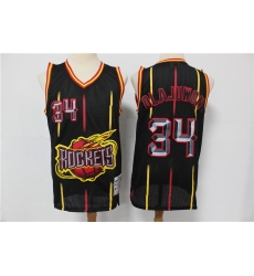 Rockets 34 Hakeem Olajuwon Black Hardwood Classics Jersey Rockets 34 Hakeem Olajuwon Black Hardwood Classics Jersey