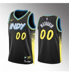 Men Indiana Pacers 00 Bennedict Mathurin Black 2023 24 City Edition Stitched Basketball Jersey Men Indiana Pacers 00 Bennedict Mathurin Black 2023 24 City Edition Stitched Basketball Jersey