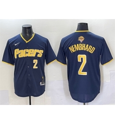 Men Indiana Pacers 2 Andrew Nembhard Navy 2025 Finals Vapor Stitched Baseball Jersey
