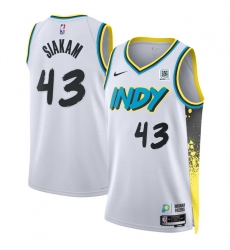 Men Indiana Pacers 43 Pascal Siakam White 2024 25 City Edition Stitched Basketball Jersey Men Indiana Pacers 43 Pascal Siakam White 2024 25 City Edition Stitched Basketball Jersey