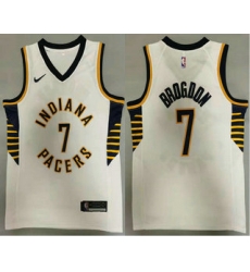 Men Indiana Pacers 7 Malcolm Brogdon New White 2021 Nike Swingman Stitched NBA Jersey