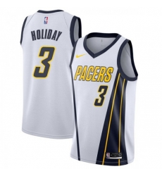 Men Nike Indiana Pacers 3 Aaron Holiday White NBA Swingman Earned Edition Jersey Men Nike Indiana Pacers 3 Aaron Holiday White NBA Swingman Earned Edition Jersey