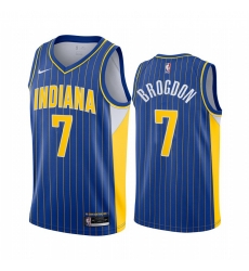Men Nike Indiana Pacers 7 Malcolm Brogdon Blue NBA Swingman 2020 21 City Edition Jersey Men Nike Indiana Pacers 7 Malcolm Brogdon Blue NBA Swingman 2020 21 City Edition Jersey