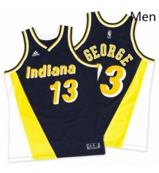 Mens Adidas Indiana Pacers 13 Paul George Authentic NavyGold Throwback NBA Jersey Mens Adidas Indiana Pacers 13 Paul George Authentic NavyGold Throwback NBA Jersey
