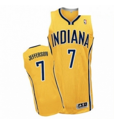 Mens Adidas Indiana Pacers 7 Al Jefferson Authentic Gold Alternate NBA Jersey Mens Adidas Indiana Pacers 7 Al Jefferson Authentic Gold Alternate NBA Jersey