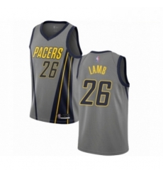 Mens Indiana Pacers 26 Jeremy Lamb Authentic Gray Basketball Jersey City Edition Mens Indiana Pacers 26 Jeremy Lamb Authentic Gray Basketball Jersey City Edition