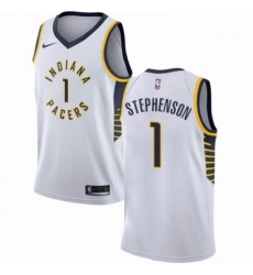 Mens Nike Indiana Pacers 1 Lance Stephenson Swingman White NBA Jersey Association Edition Mens Nike Indiana Pacers 1 Lance Stephenson Swingman White NBA Jersey Association Edition