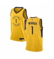 Womens Indiana Pacers 1 TJ Warren Swingman Gold Basketball Jersey Statement Edition Womens Indiana Pacers 1 TJ Warren Swingman Gold Basketball Jersey Statement Edition