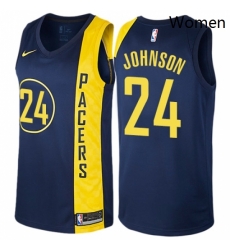 Womens Nike Indiana Pacers 24 Alize Johnson Swingman Navy Blue NBA Jersey City Edition 