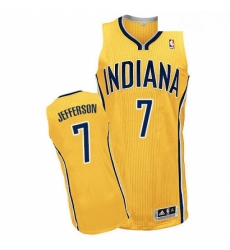 Youth Adidas Indiana Pacers 7 Al Jefferson Swingman Gold Alternate NBA Jersey