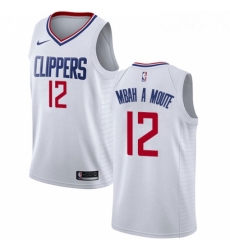 Youth Nike Los Angeles Clippers 12 Luc Mbah a Moute Swingman White NBA Jersey Association Edition Youth Nike Los Angeles Clippers 12 Luc Mbah a Moute Swingman White NBA Jersey Association Edition