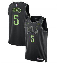 Men New Orleans Pelicans 5 Herbert Jones Black City Edition Stitched Basketball Jersey Men New Orleans Pelicans 5 Herbert Jones Black City Edition Stitched Basketball Jersey