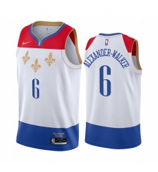 Men Nike New Orleans Pelicans 6 Nickeil Alexander Walker White NBA Swingman 2020 21 City Edition Jersey Men Nike New Orleans Pelicans 6 Nickeil Alexander Walker White NBA Swingman 2020 21 City Edition Jersey