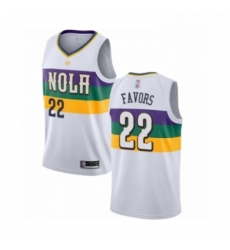 Womens New Orleans Pelicans 22 Derrick Favors Swingman White Basketball Jersey City Edition Womens New Orleans Pelicans 22 Derrick Favors Swingman White Basketball Jersey City Edition