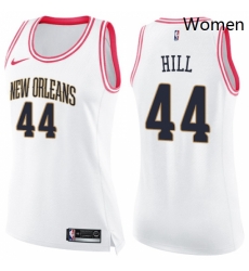 Womens Nike New Orleans Pelicans 44 Solomon Hill Swingman WhitePink Fashion NBA Jersey Womens Nike New Orleans Pelicans 44 Solomon Hill Swingman WhitePink Fashion NBA Jersey