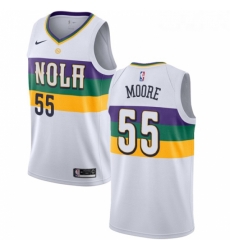 Womens Nike New Orleans Pelicans 55 ETwaun Moore Swingman White NBA Jersey City Editio Womens Nike New Orleans Pelicans 55 ETwaun Moore Swingman White NBA Jersey City Editio