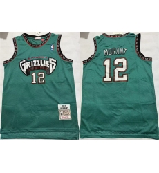Men Memphis Grizzlies 12 Ja Morant Teal Throwback Stitched Jersey